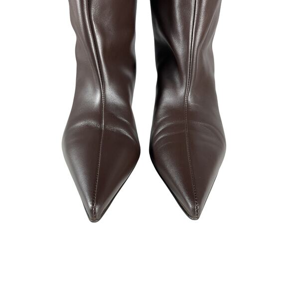 Toteme Brown Leather Knee Boots Size 7 - Picture 6 of 9